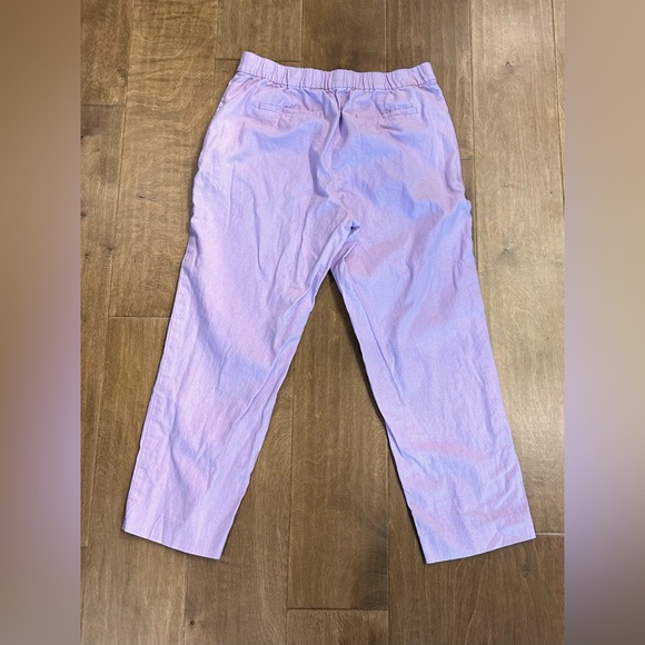 J crew linen blend Lavender Pants 8 - Picture 3 of 6